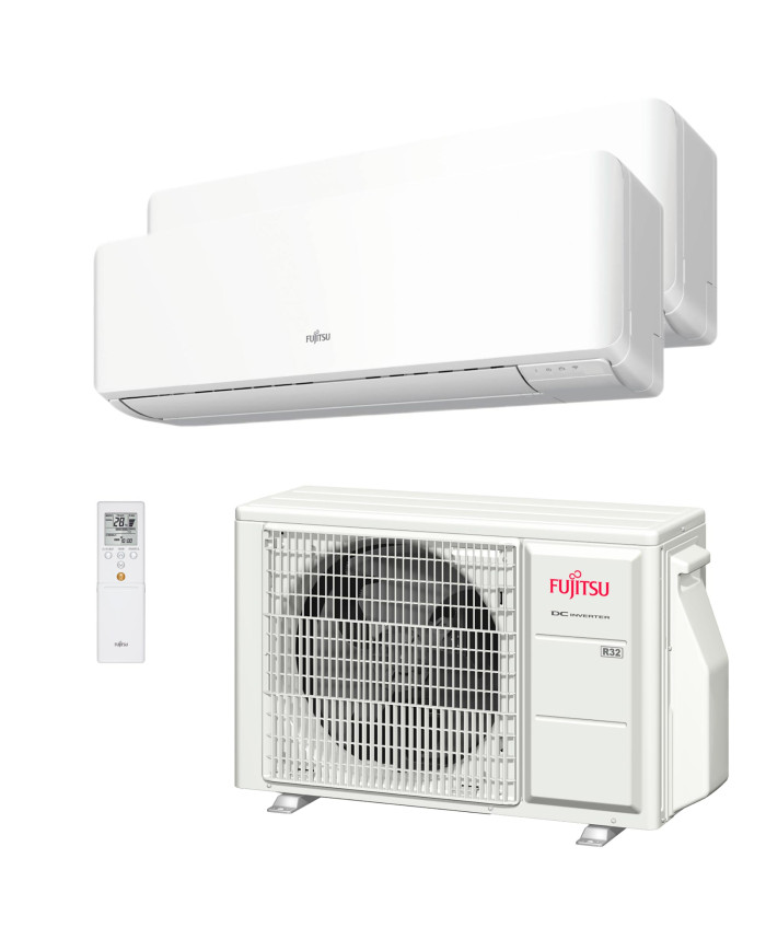 Climatiseur multi-split Fujitsu ASY20U2MI-KM (W) 2x1 avec Wi-Fi inclus