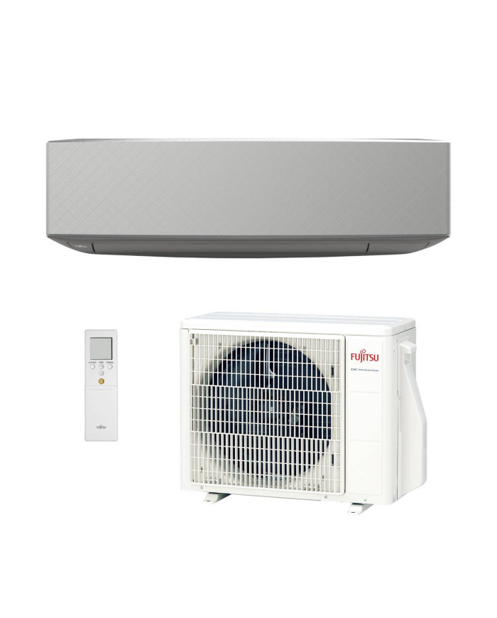 Climatisation 1x1 Fujitsu ASY35-KE Silver split wall Onduleur avec Wi-Fi inclus
